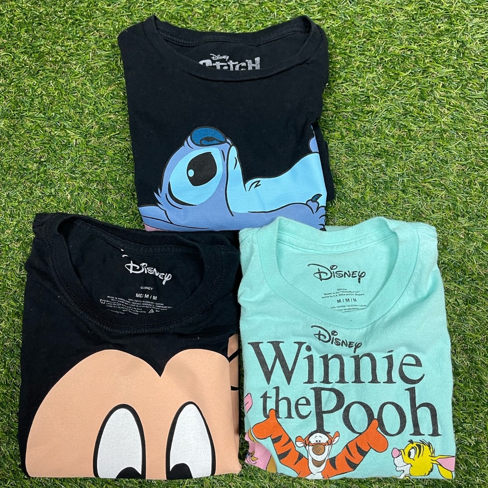 Disney Tees Bundle - Black, Blue, Mint Size medium